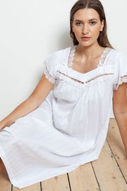 Cottonreal Mabel Cotton Lawn Cap Sleeve Nightdress