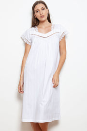 Cottonreal Mabel Cotton Lawn Cap Sleeve Nightdress